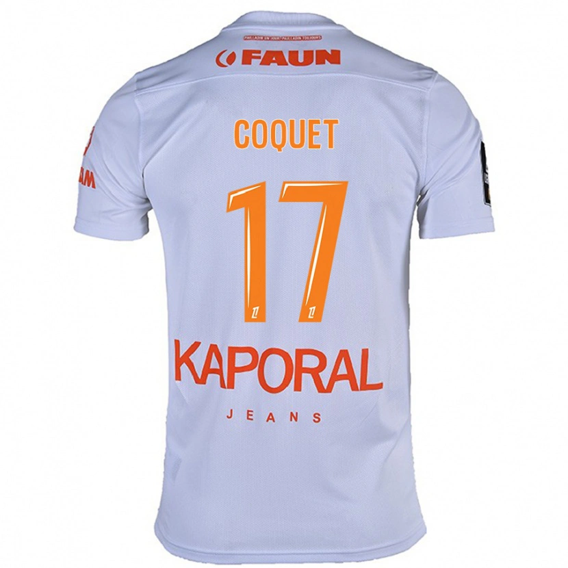 Danxen Män Judith Coquet #17 Vit Bortatröja Matchtröjor 2024/25 Tröjor T-Tröja