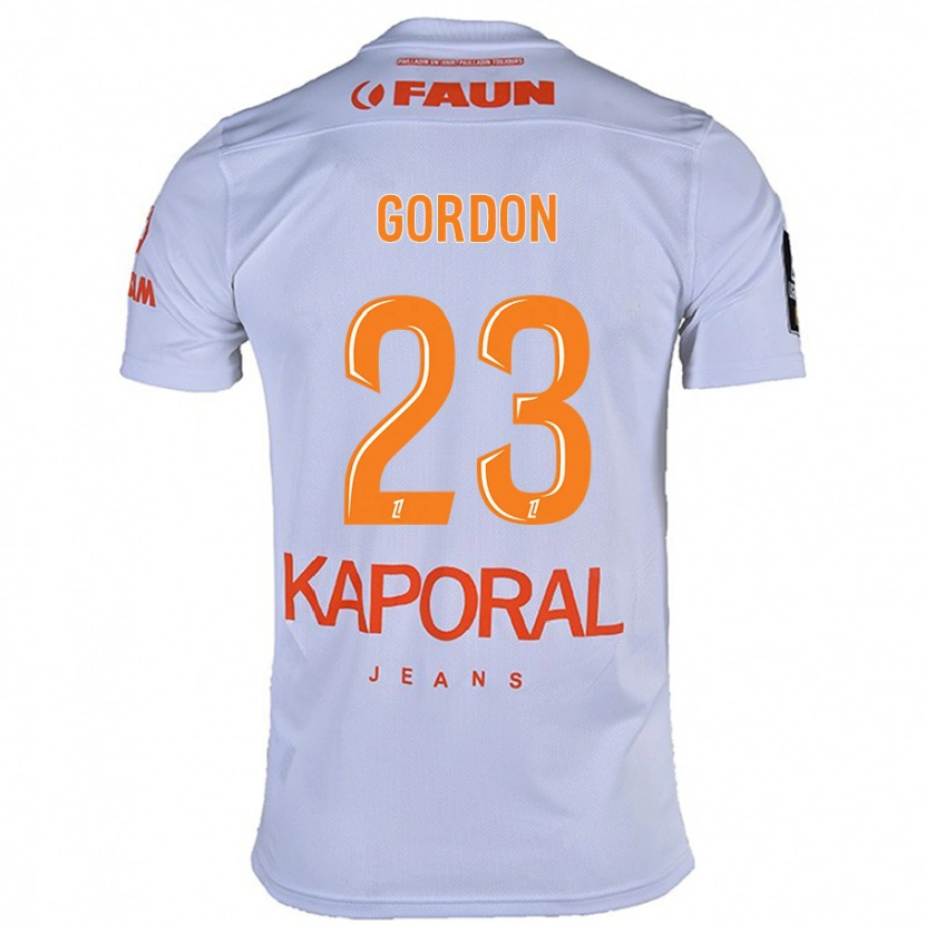 Danxen Män Sh'nia Gordon #23 Vit Bortatröja Matchtröjor 2024/25 Tröjor T-Tröja