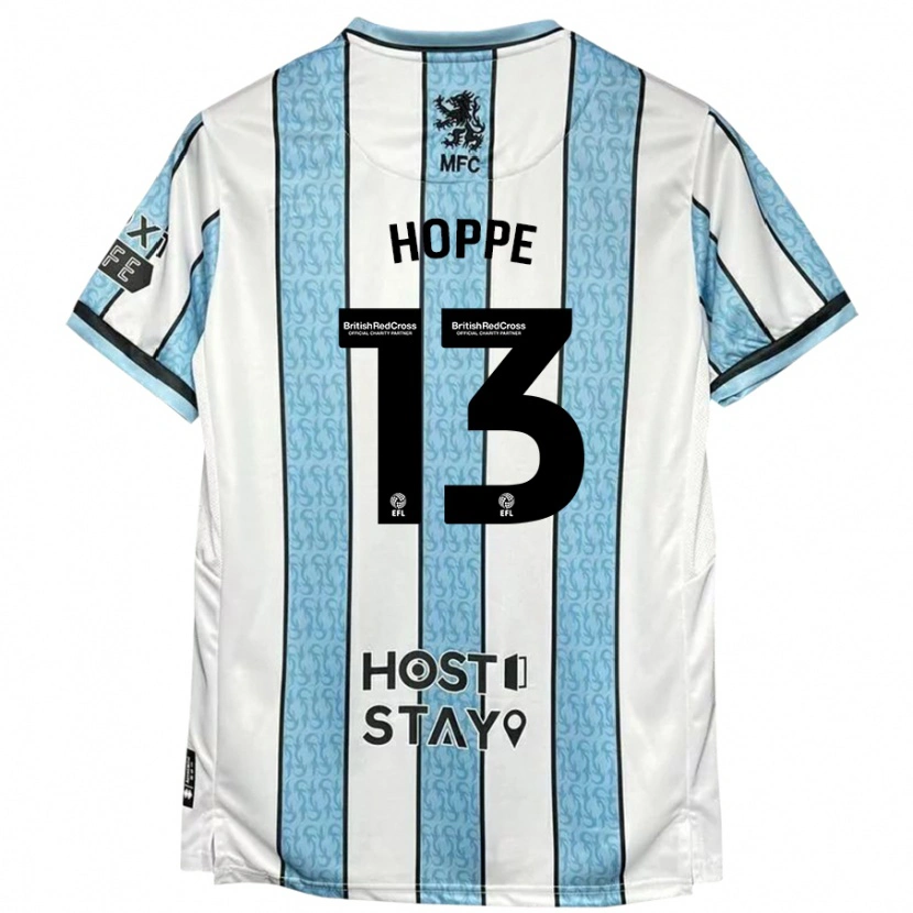 Danxen Män Matthew Hoppe #13 Vit Blå Bortatröja Matchtröjor 2024/25 Tröjor T-Tröja