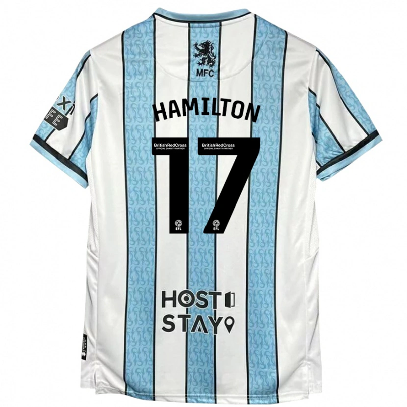 Danxen Män Micah Hamilton #17 Vit Blå Bortatröja Matchtröjor 2024/25 Tröjor T-Tröja