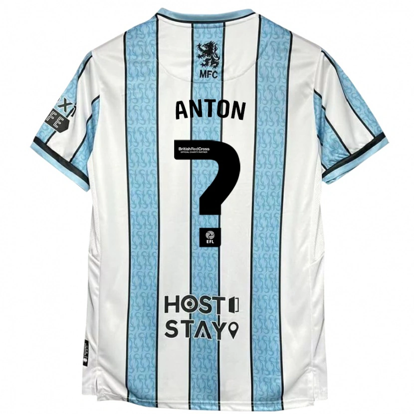Danxen Män Anton Palmer #0 Vit Blå Bortatröja Matchtröjor 2024/25 Tröjor T-Tröja