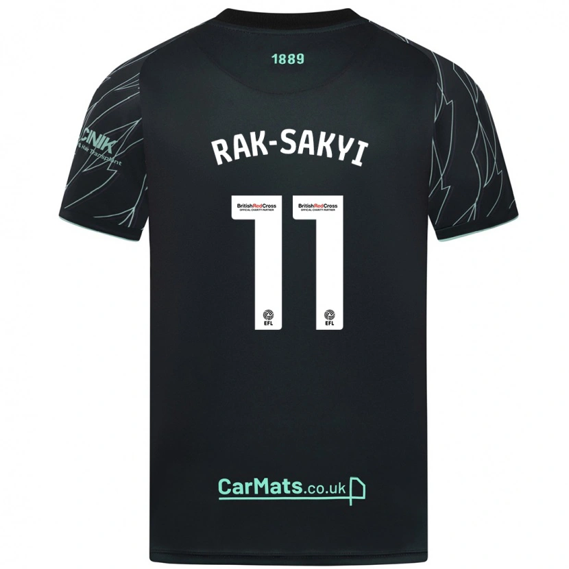 Danxen Män Jesurun Rak-Sakyi #11 Svart Grön Bortatröja Matchtröjor 2024/25 Tröjor T-Tröja