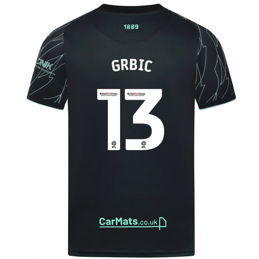 Danxen Män Ivo Grbic #13 Svart Grön Bortatröja Matchtröjor 2024/25 Tröjor T-Tröja