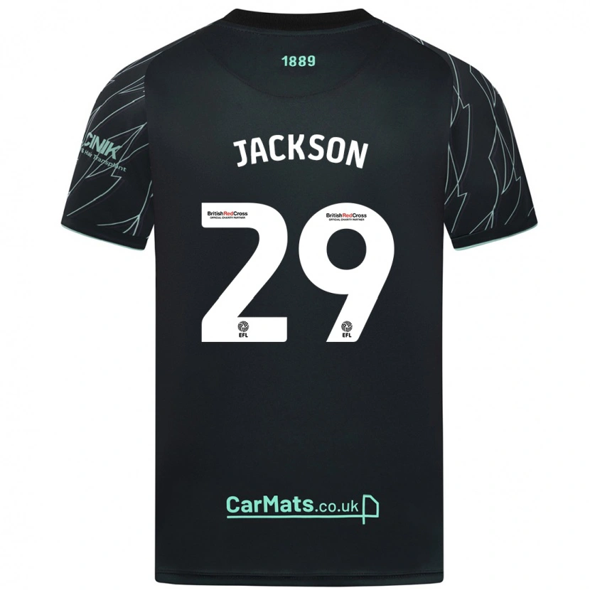 Danxen Män Fallon Connolly-Jackson #29 Svart Grön Bortatröja Matchtröjor 2024/25 Tröjor T-Tröja