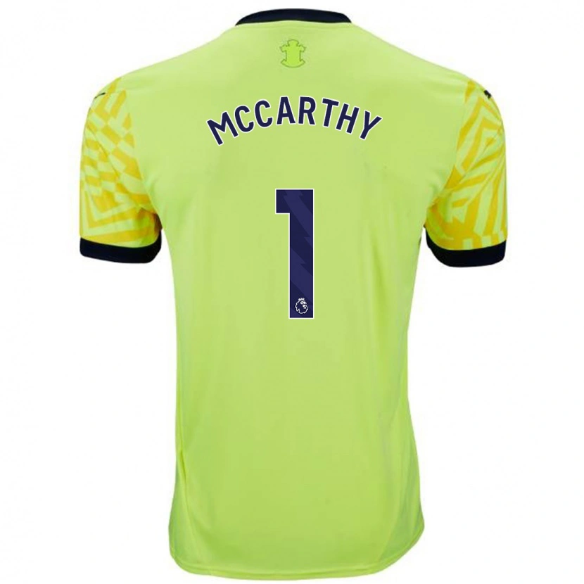Danxen Män Alex Mccarthy #1 Gul Bortatröja Matchtröjor 2024/25 Tröjor T-Tröja