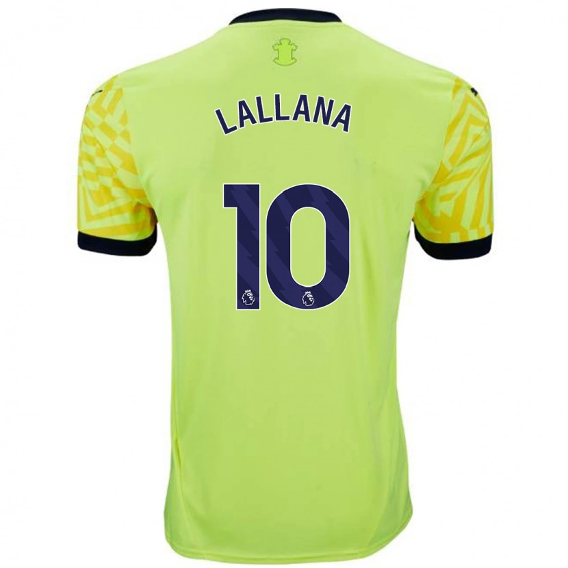 Danxen Män Adam Lallana #10 Gul Bortatröja Matchtröjor 2024/25 Tröjor T-Tröja