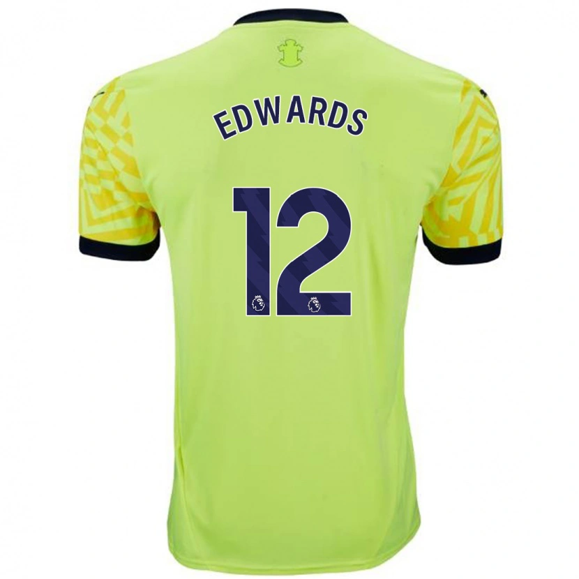 Danxen Män Ronnie Edwards #12 Gul Bortatröja Matchtröjor 2024/25 Tröjor T-Tröja
