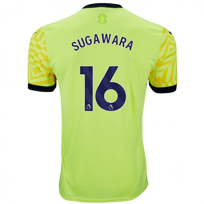 Danxen Män Yukinari Sugawara #16 Gul Bortatröja Matchtröjor 2024/25 Tröjor T-Tröja