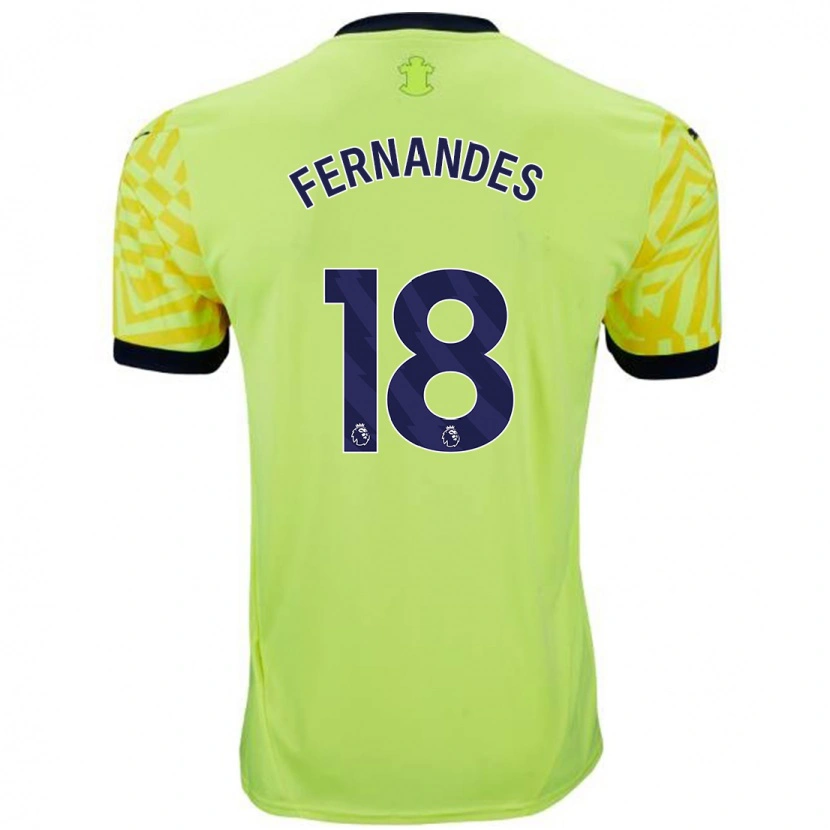 Danxen Män Mateus Fernandes #18 Gul Bortatröja Matchtröjor 2024/25 Tröjor T-Tröja