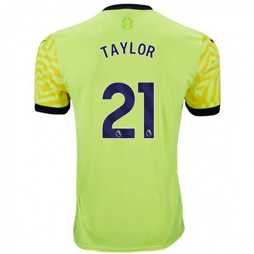 Danxen Män Charlie Taylor #21 Gul Bortatröja Matchtröjor 2024/25 Tröjor T-Tröja