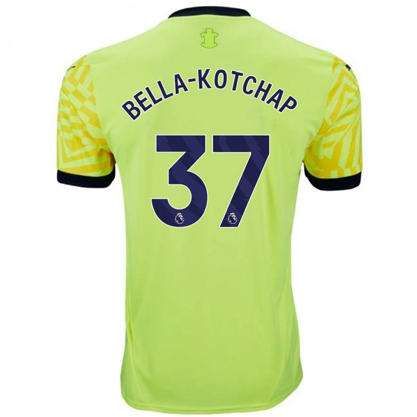 Danxen Män Armel Bella-Kotchap #37 Gul Bortatröja Matchtröjor 2024/25 Tröjor T-Tröja