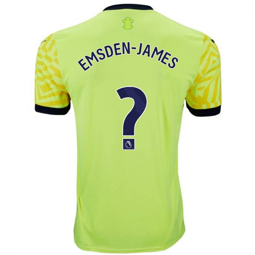 Danxen Män Harley Emsden-James #0 Gul Bortatröja Matchtröjor 2024/25 Tröjor T-Tröja
