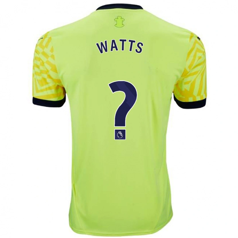 Danxen Män Harry Watts #0 Gul Bortatröja Matchtröjor 2024/25 Tröjor T-Tröja