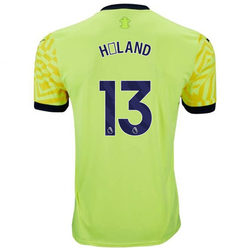 Danxen Män Benedicte Håland #13 Gul Bortatröja Matchtröjor 2024/25 Tröjor T-Tröja