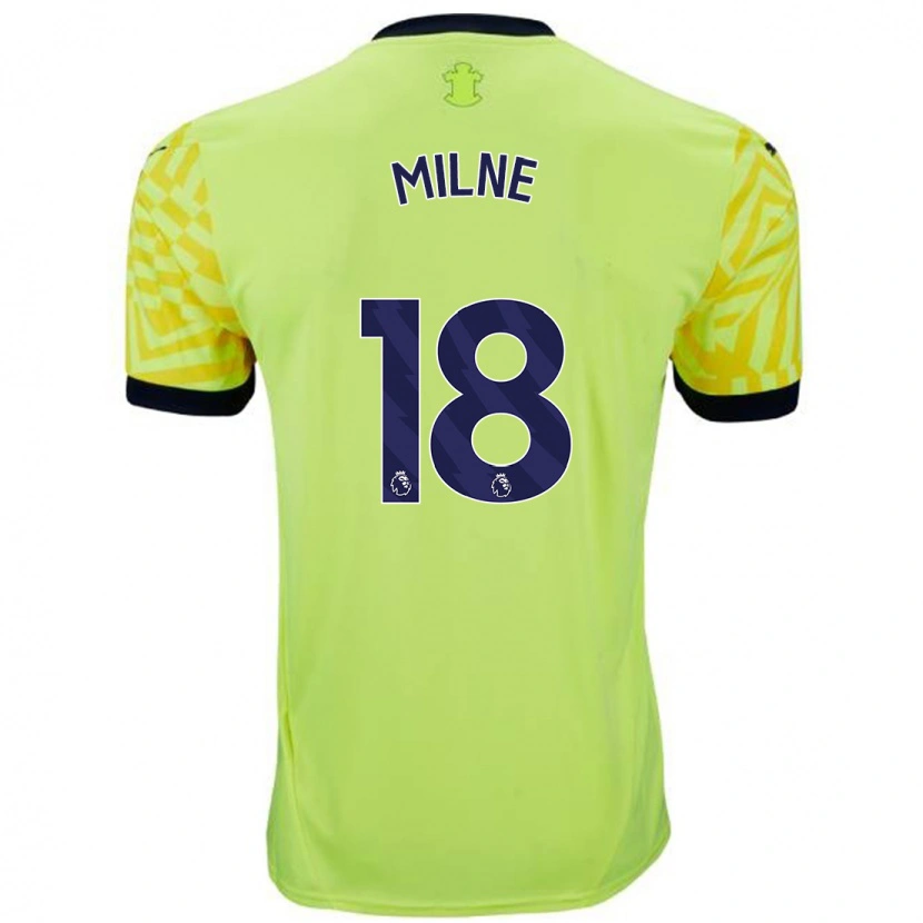 Danxen Män Izzy Milne #18 Gul Bortatröja Matchtröjor 2024/25 Tröjor T-Tröja