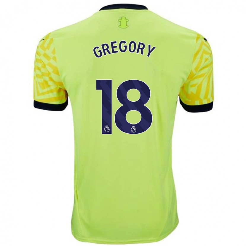 Danxen Män Freya Gregory #18 Gul Bortatröja Matchtröjor 2024/25 Tröjor T-Tröja