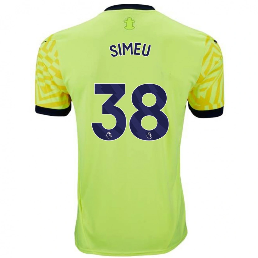 Danxen Män Dynel Simeu #38 Gul Bortatröja Matchtröjor 2024/25 Tröjor T-Tröja