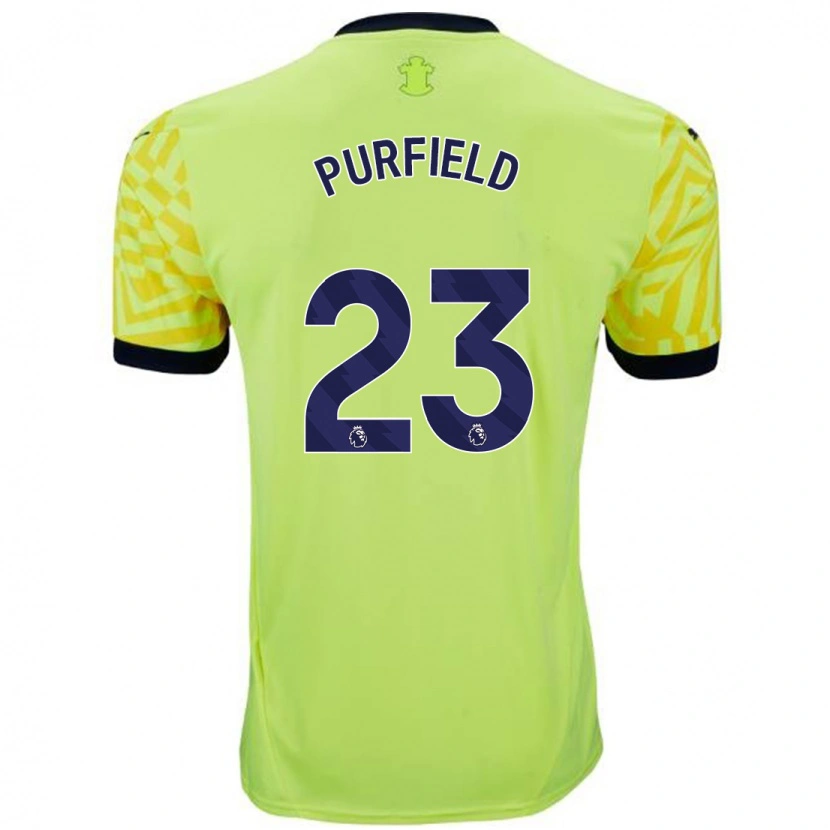 Danxen Män Jemma Elizabeth Purfield #23 Gul Bortatröja Matchtröjor 2024/25 Tröjor T-Tröja