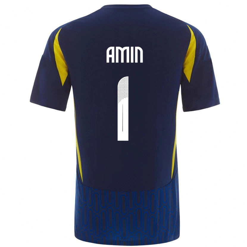 Danxen Män Amin Al-Bukhari #1 Blågul Bortatröja Matchtröjor 2024/25 Tröjor T-Tröja