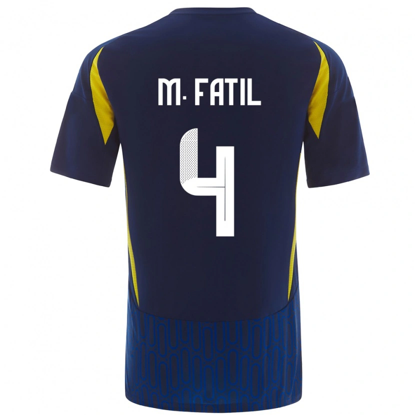 Danxen Män Mohammed Al-Fatil #4 Blågul Bortatröja Matchtröjor 2024/25 Tröjor T-Tröja
