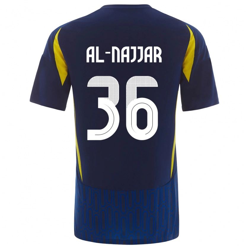 Danxen Män Raghed Al-Najjar #36 Blågul Bortatröja Matchtröjor 2024/25 Tröjor T-Tröja