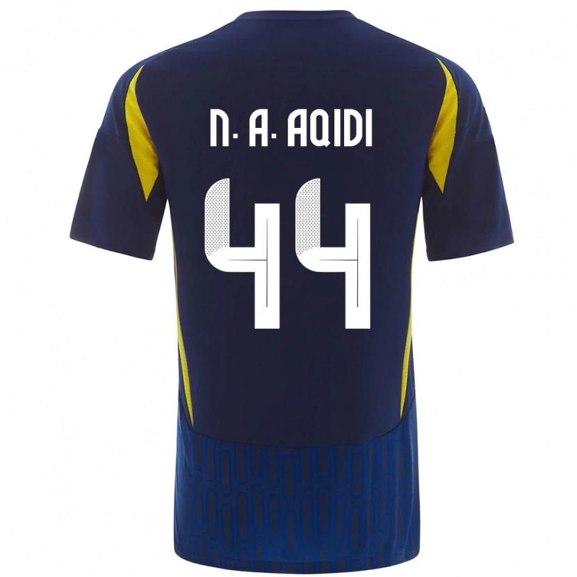 Danxen Män Nawaf Al-Aqidi #44 Blågul Bortatröja Matchtröjor 2024/25 Tröjor T-Tröja