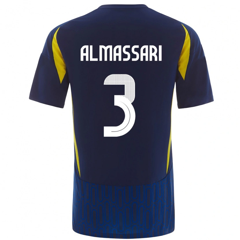 Danxen Män Wadha Almassari #3 Blågul Bortatröja Matchtröjor 2024/25 Tröjor T-Tröja