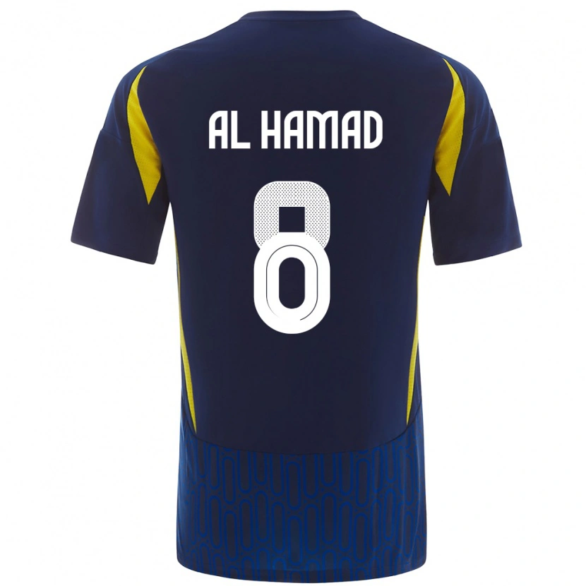 Danxen Män Sara Al-Hamad #8 Blågul Bortatröja Matchtröjor 2024/25 Tröjor T-Tröja