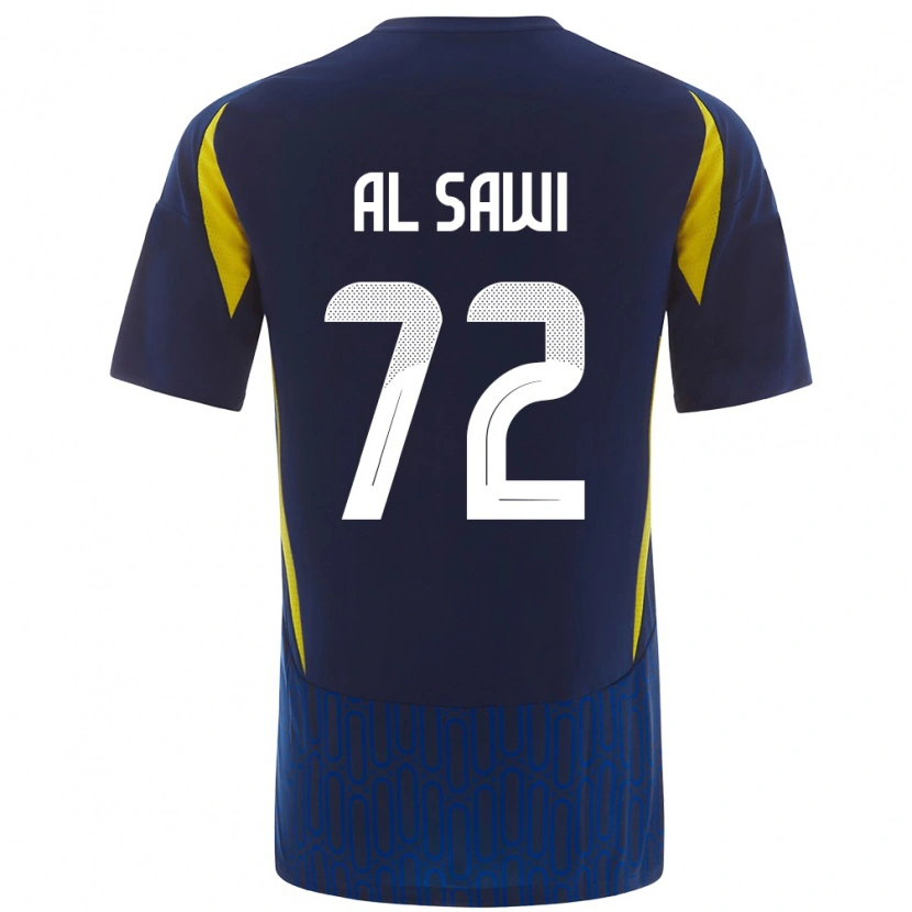 Danxen Män Etaf Al-Sawi #72 Blågul Bortatröja Matchtröjor 2024/25 Tröjor T-Tröja