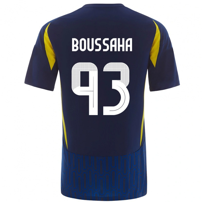 Danxen Män Lina Boussaha #93 Blågul Bortatröja Matchtröjor 2024/25 Tröjor T-Tröja