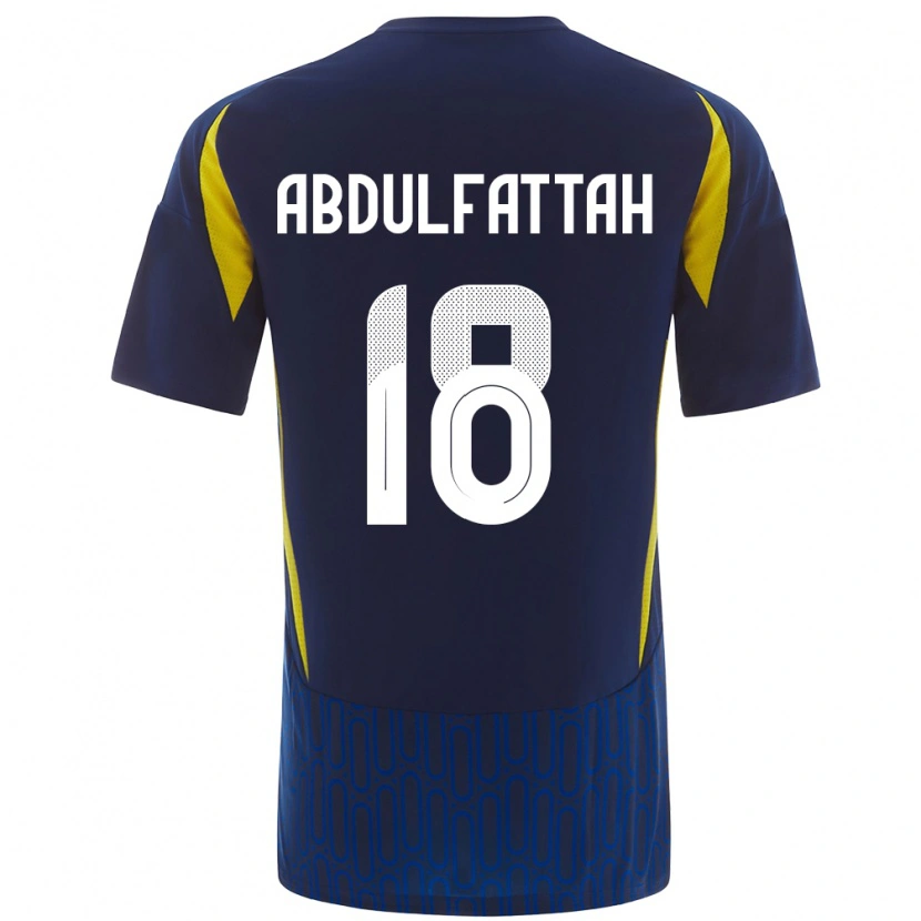 Danxen Män Abdulfattah Adam #18 Blågul Bortatröja Matchtröjor 2024/25 Tröjor T-Tröja