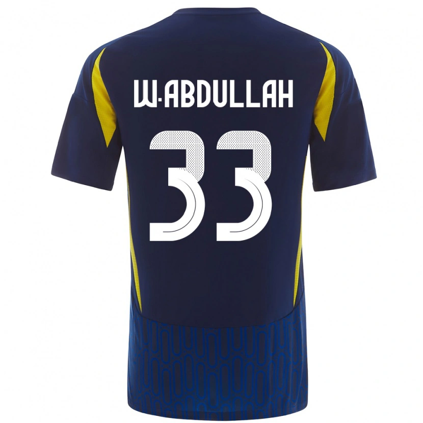 Danxen Män Waleed Abdullah #33 Blågul Bortatröja Matchtröjor 2024/25 Tröjor T-Tröja