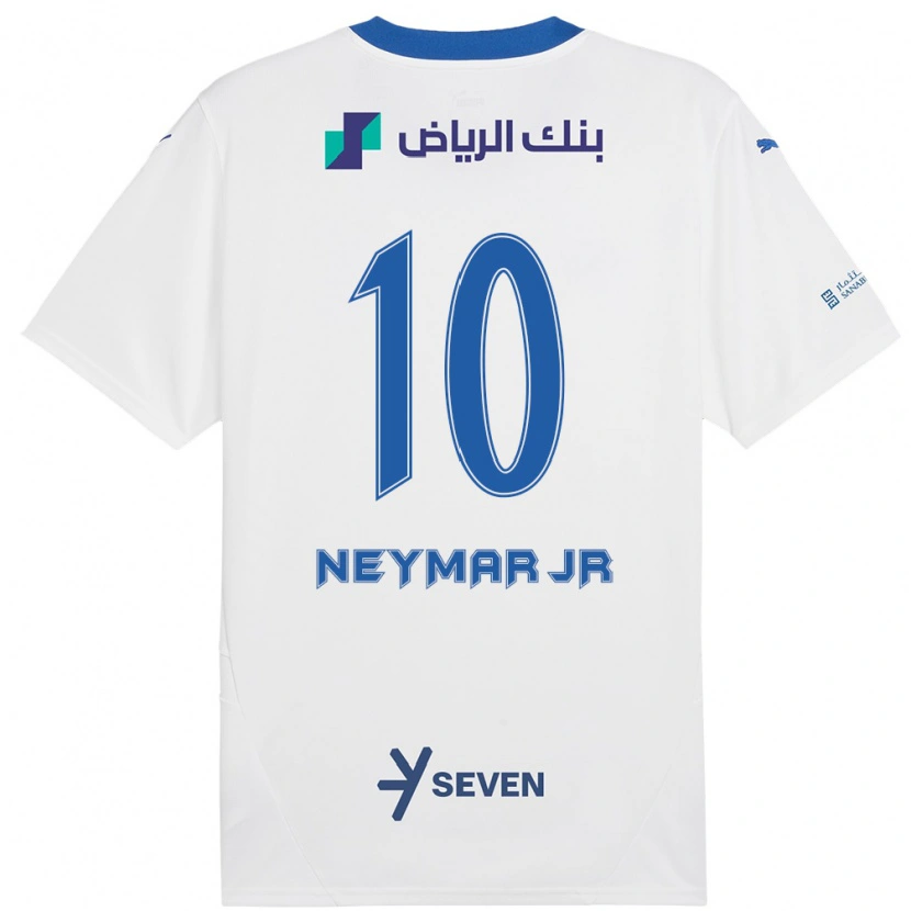 Danxen Män Neymar #10 Vit Blå Bortatröja Matchtröjor 2024/25 Tröjor T-Tröja