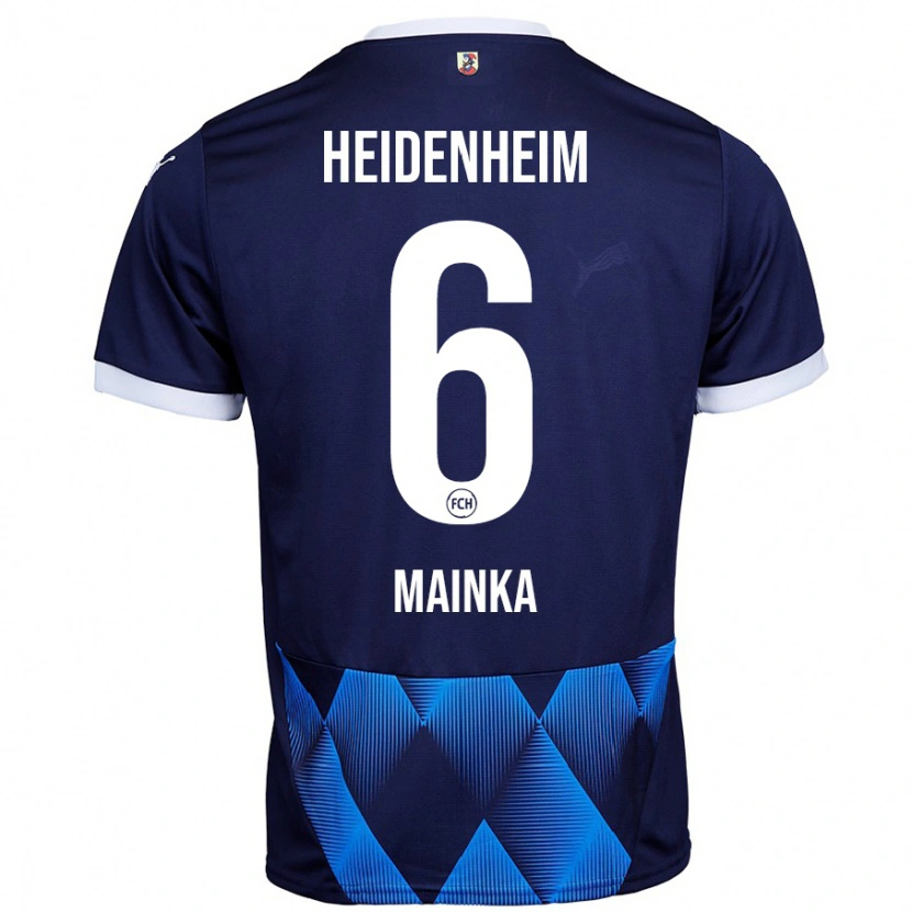 Danxen Män Patrick Mainka #6 Mörk Marinblå Bortatröja Matchtröjor 2024/25 Tröjor T-Tröja