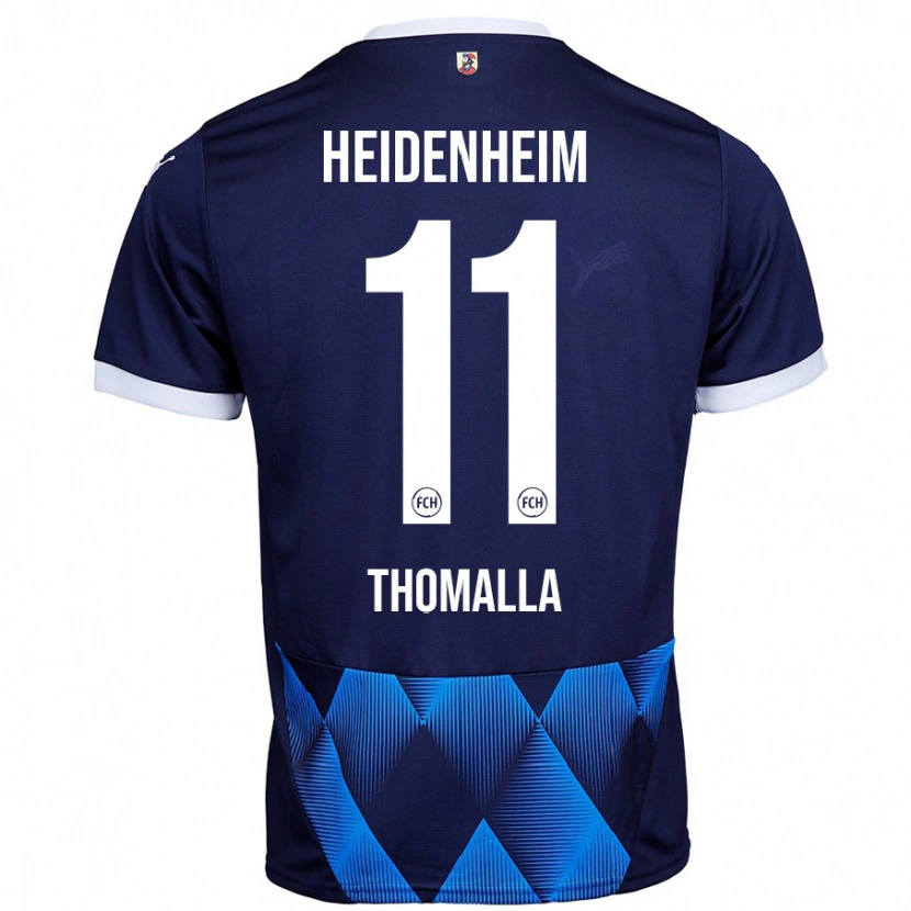 Danxen Män Denis Thomalla #11 Mörk Marinblå Bortatröja Matchtröjor 2024/25 Tröjor T-Tröja