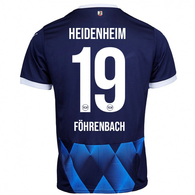 Danxen Män Jonas Föhrenbach #19 Mörk Marinblå Bortatröja Matchtröjor 2024/25 Tröjor T-Tröja