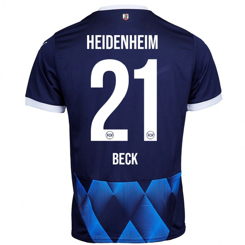 Danxen Män Adrian Beck #21 Mörk Marinblå Bortatröja Matchtröjor 2024/25 Tröjor T-Tröja