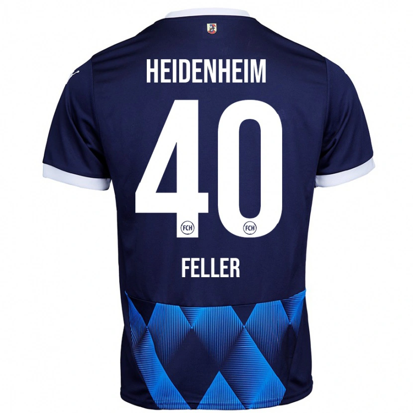 Danxen Män Frank Feller #40 Mörk Marinblå Bortatröja Matchtröjor 2024/25 Tröjor T-Tröja