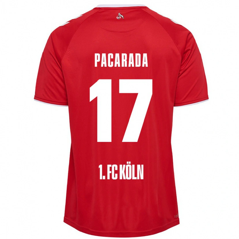 Danxen Män Leart Paçarada #17 Röd Vit Bortatröja Matchtröjor 2024/25 Tröjor T-Tröja