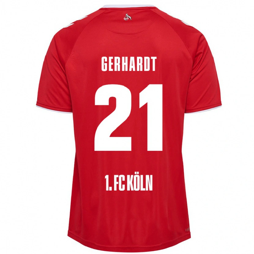 Danxen Män Anna Gerhardt #21 Röd Vit Bortatröja Matchtröjor 2024/25 Tröjor T-Tröja