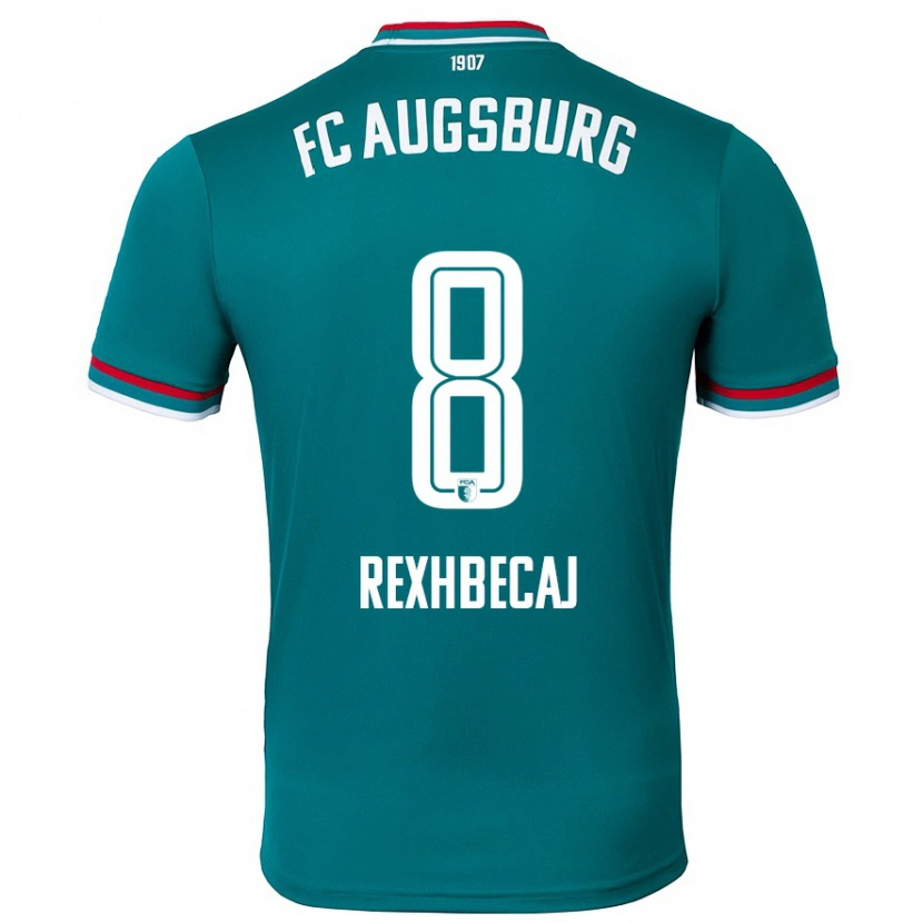 Danxen Män Elvis Rexhbecaj #8 Mörkgrön Bortatröja Matchtröjor 2024/25 Tröjor T-Tröja