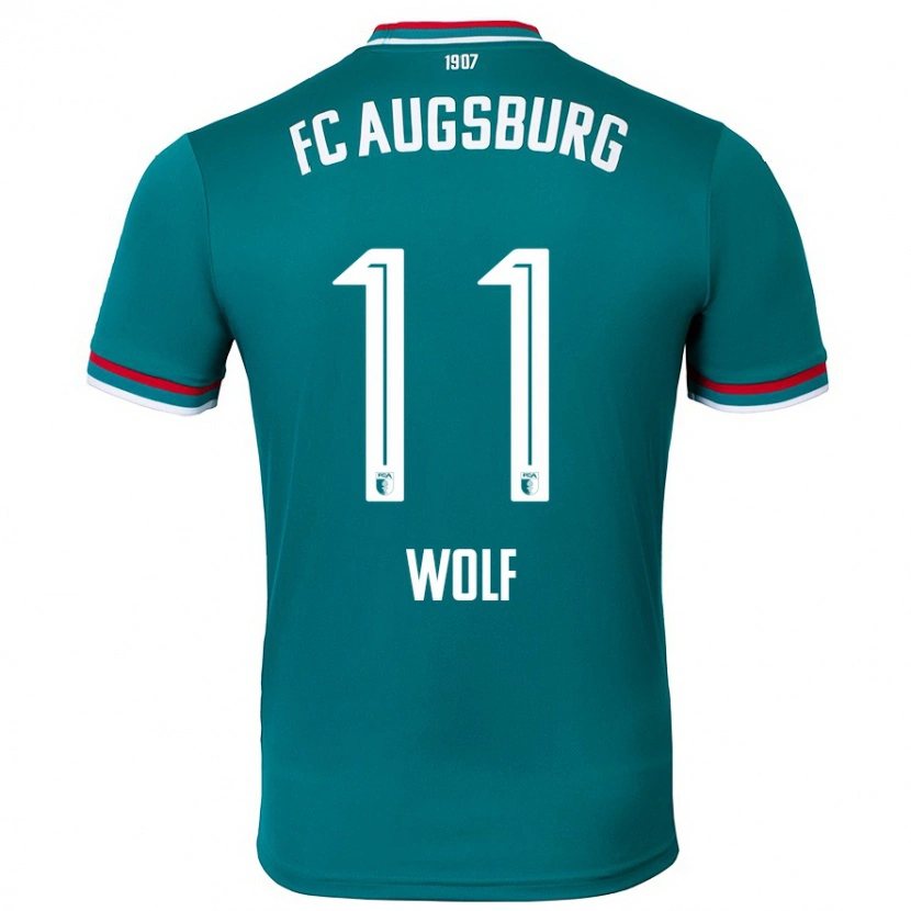 Danxen Män Marius Wolf #11 Mörkgrön Bortatröja Matchtröjor 2024/25 Tröjor T-Tröja