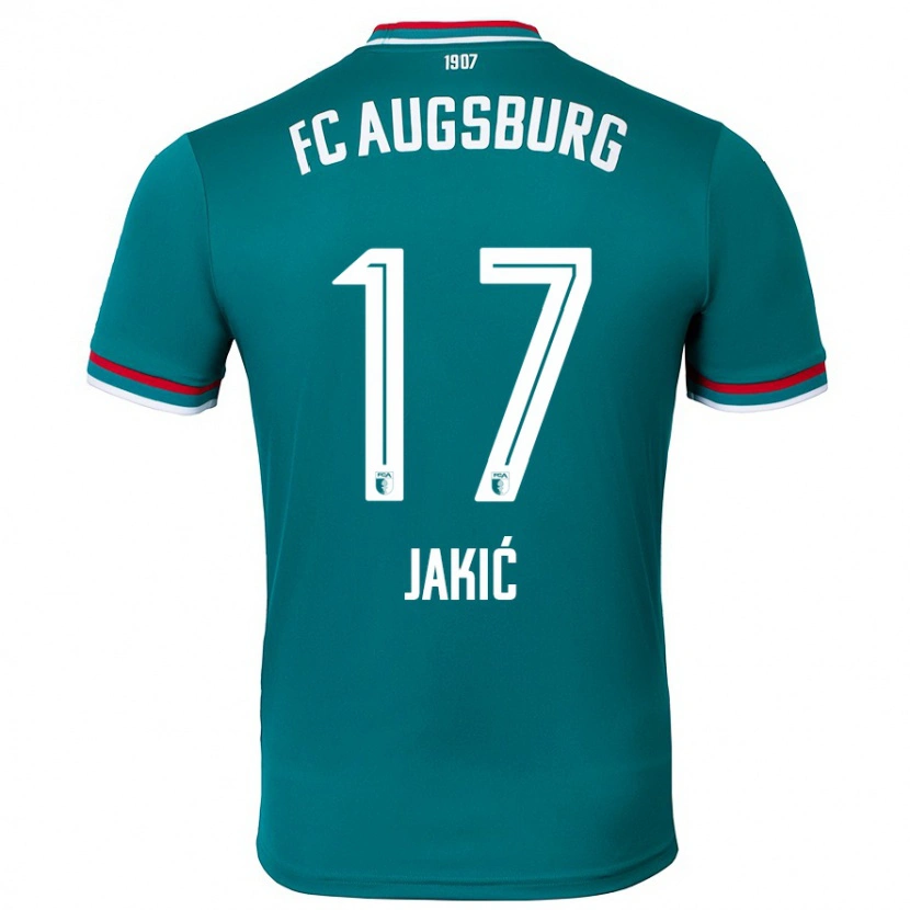 Danxen Män Kristijan Jakic #17 Mörkgrön Bortatröja Matchtröjor 2024/25 Tröjor T-Tröja