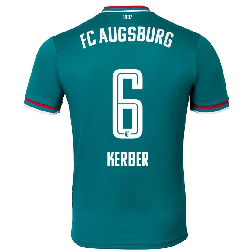 Danxen Män Luca Kerber #6 Mörkgrön Bortatröja Matchtröjor 2024/25 Tröjor T-Tröja