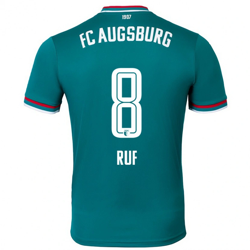 Danxen Män Jonas Ruf #8 Mörkgrön Bortatröja Matchtröjor 2024/25 Tröjor T-Tröja