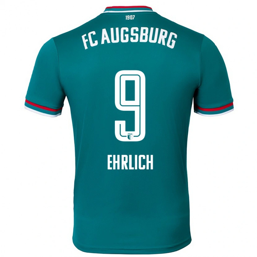 Danxen Män Lucas Ehrlich #9 Mörkgrön Bortatröja Matchtröjor 2024/25 Tröjor T-Tröja