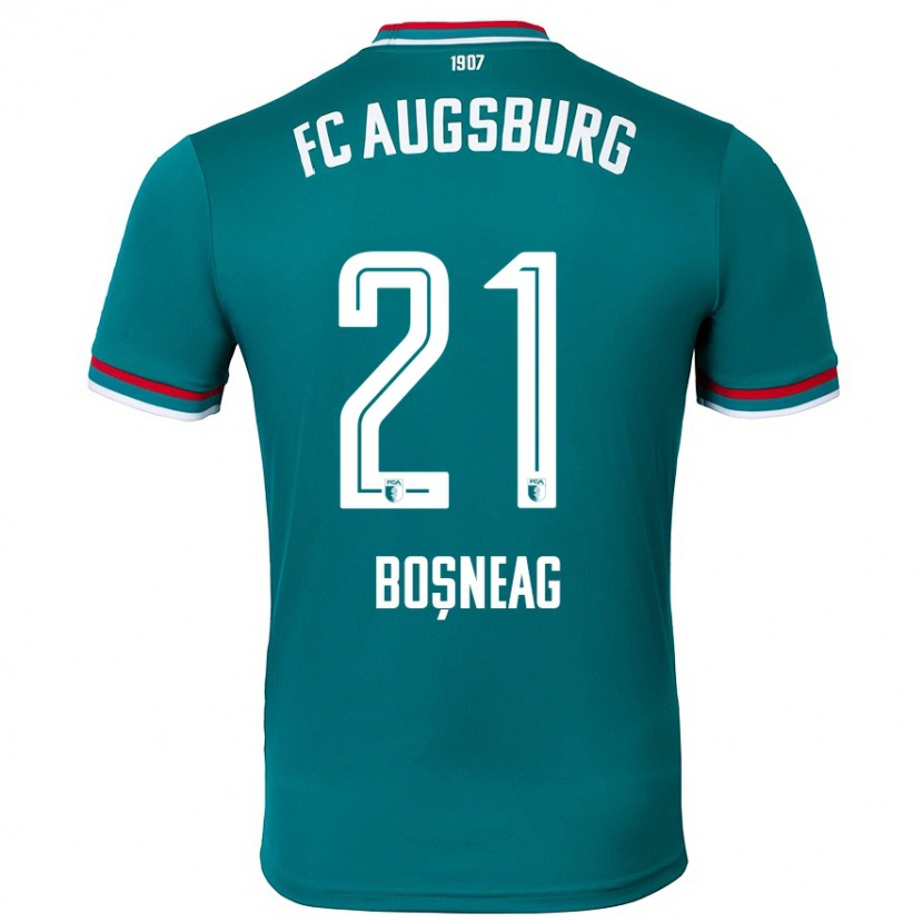 Danxen Män Ioan Boșneag #21 Mörkgrön Bortatröja Matchtröjor 2024/25 Tröjor T-Tröja