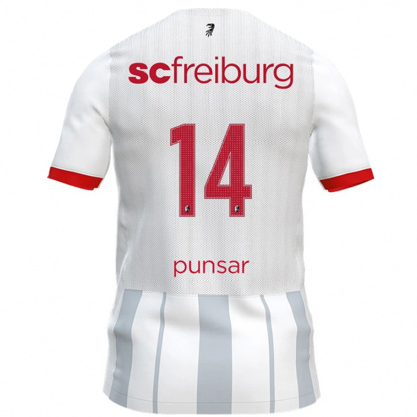 Danxen Män Milla Punsar #14 Vit Grå Bortatröja Matchtröjor 2024/25 Tröjor T-Tröja