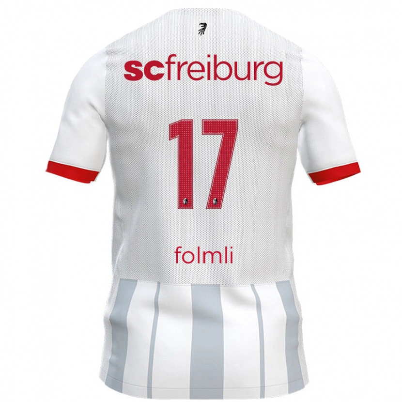 Danxen Män Svenja Fölmli #17 Vit Grå Bortatröja Matchtröjor 2024/25 Tröjor T-Tröja