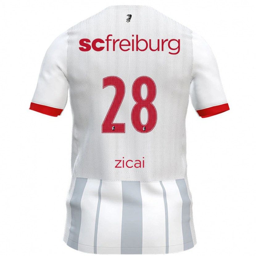 Danxen Män Cora Zicai #28 Vit Grå Bortatröja Matchtröjor 2024/25 Tröjor T-Tröja
